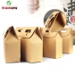 5 pcs 10x15.5cm Handle Hole Kraft Paper Box Packaging Folding Paper Window Box